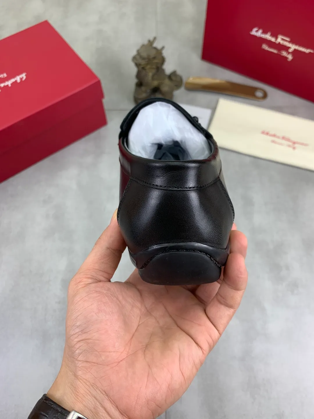 Men's shoes 💰P480 new high quality [Ferragamo/Ferragamo] latest model original imported calfskin, imported cowhide lining + original luxury metal buckle + original combination outsole Comparison without pressure Code number: 38-44 (45 customized)